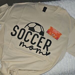 Gildan Beige Soccer Mom Tee - Short Sleeve
